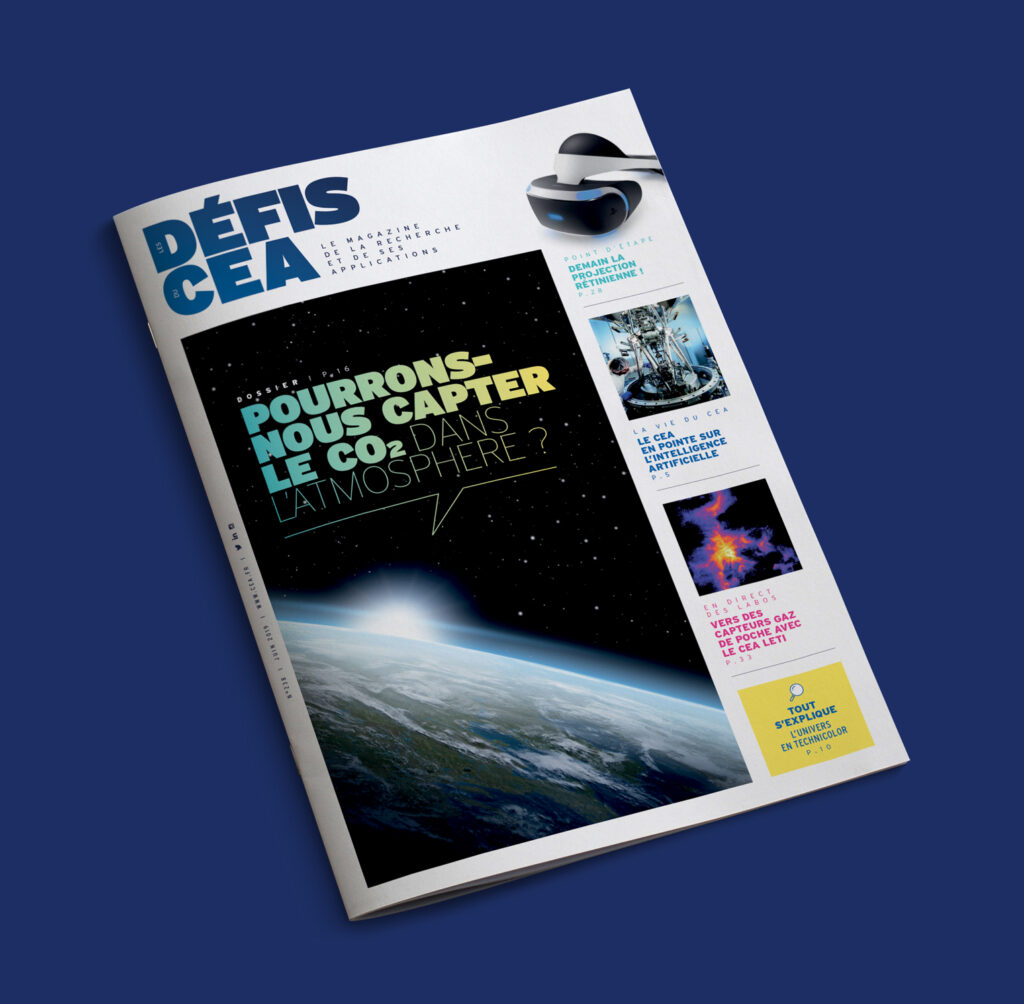 couverture magazine presse CEA design graphique direction artistique édition scientifique mise en page