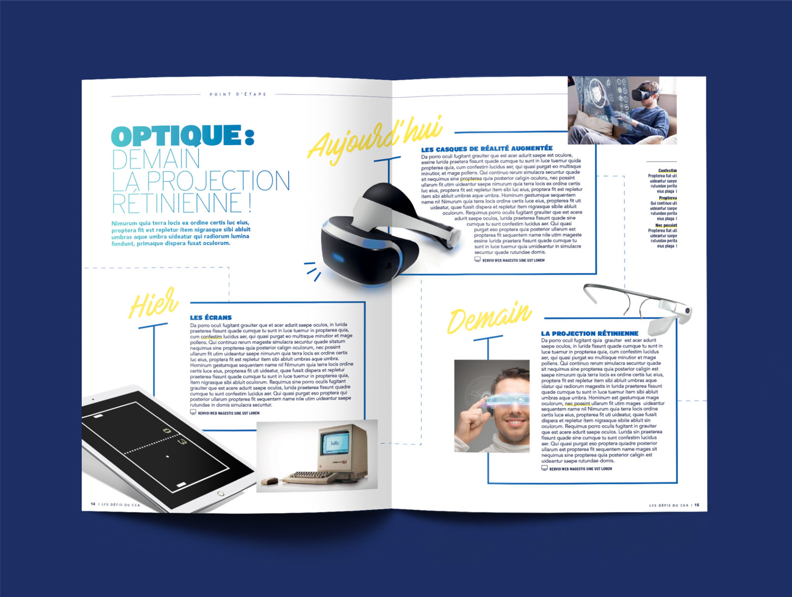 article magazine presse CEA design graphique direction artistique édition scientifique mise en page