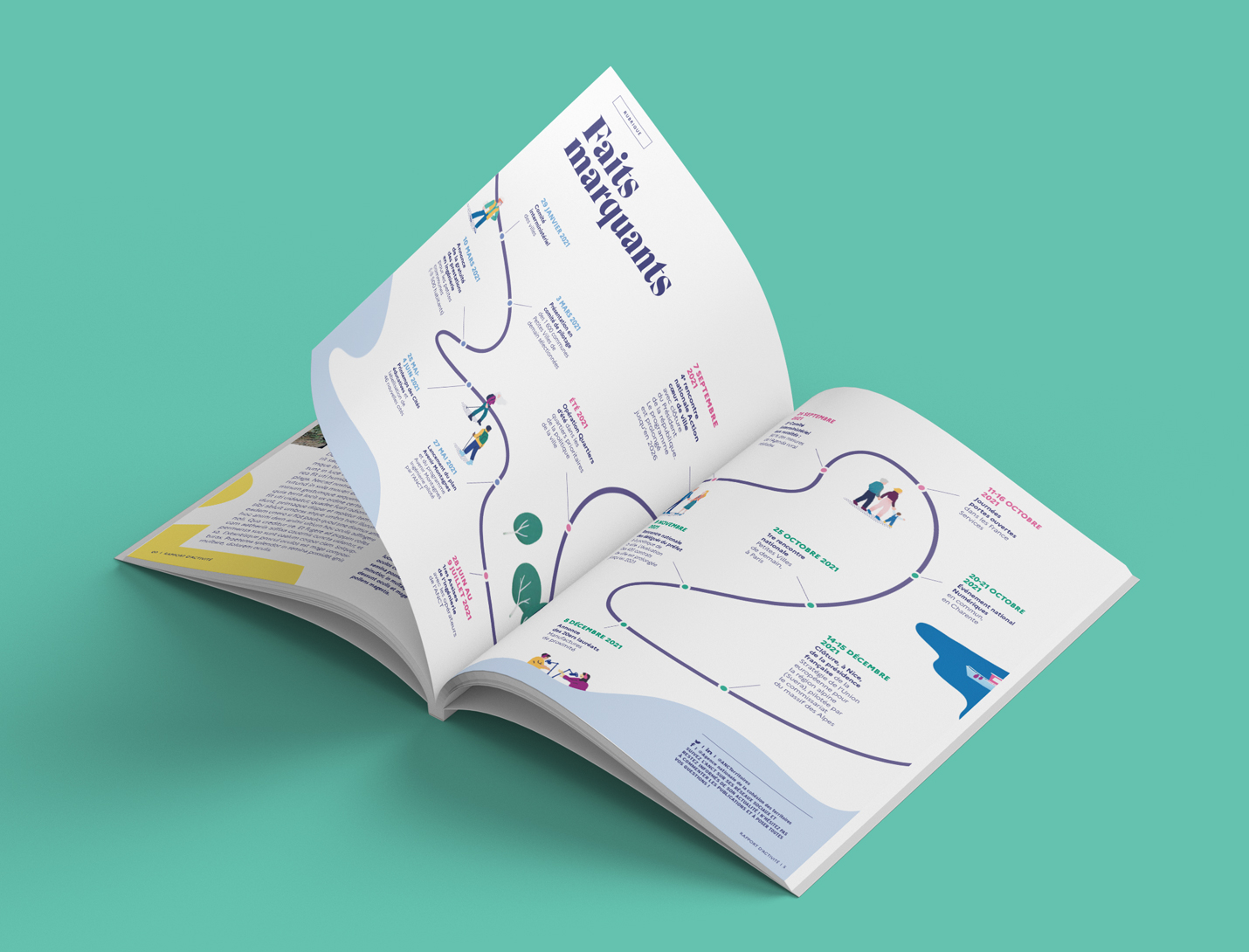 faits marquants frise rapport annuel ANCT design graphique direction artistique édition corporate mise en page