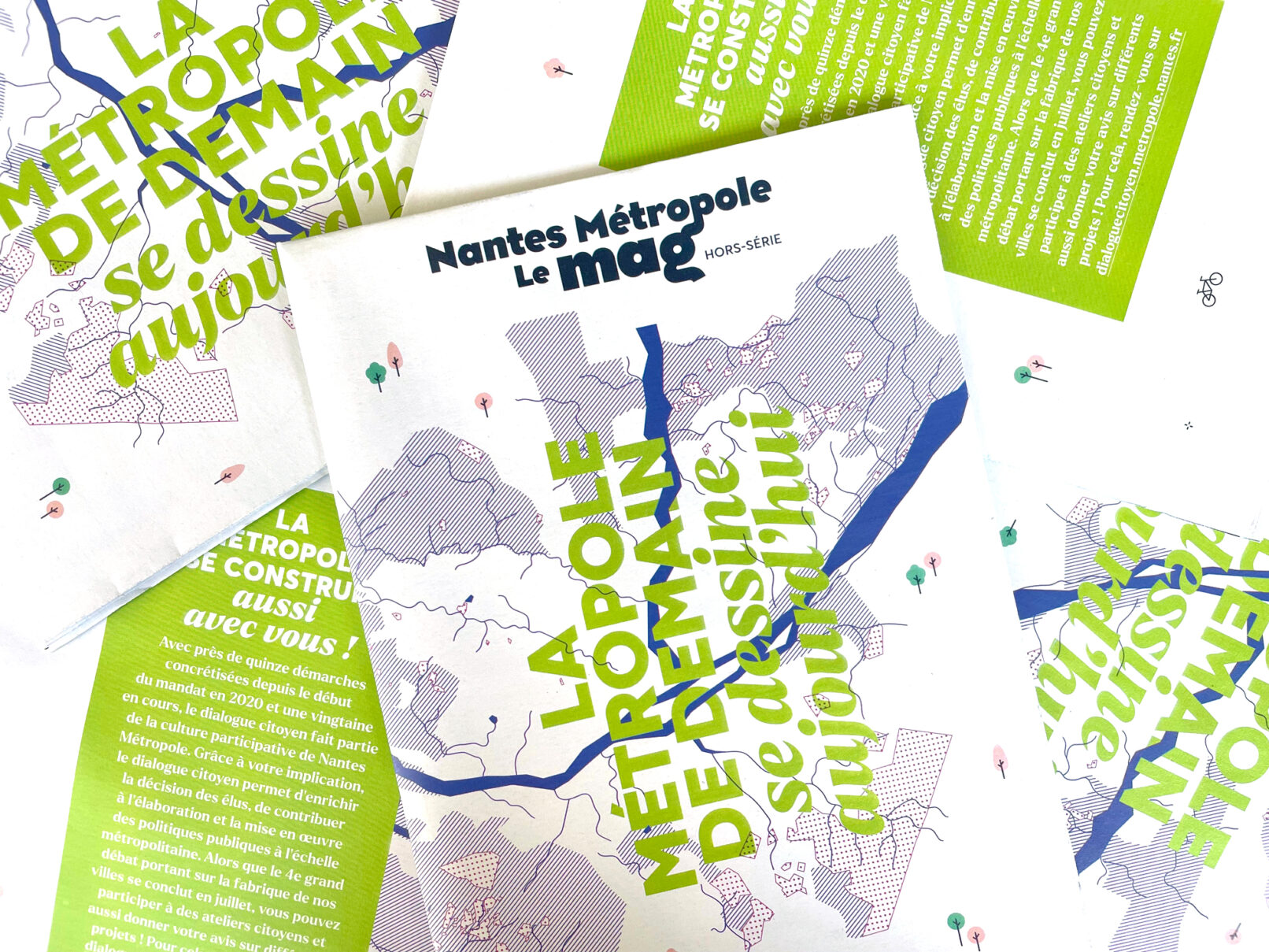 Presse hors série journal Nantes métropole design graphique direction artistique édition mise en page illustration cartographie