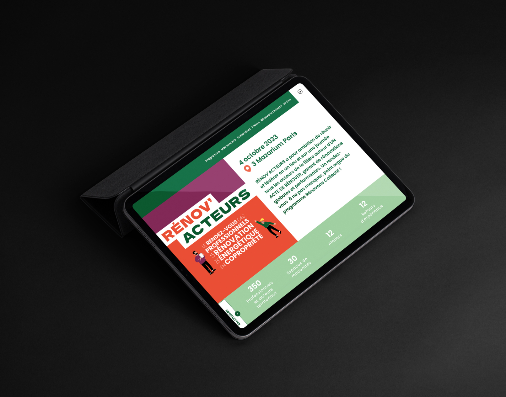 Campagne événementielle site digital dédié Rénov'acteurs design graphique direction artistique