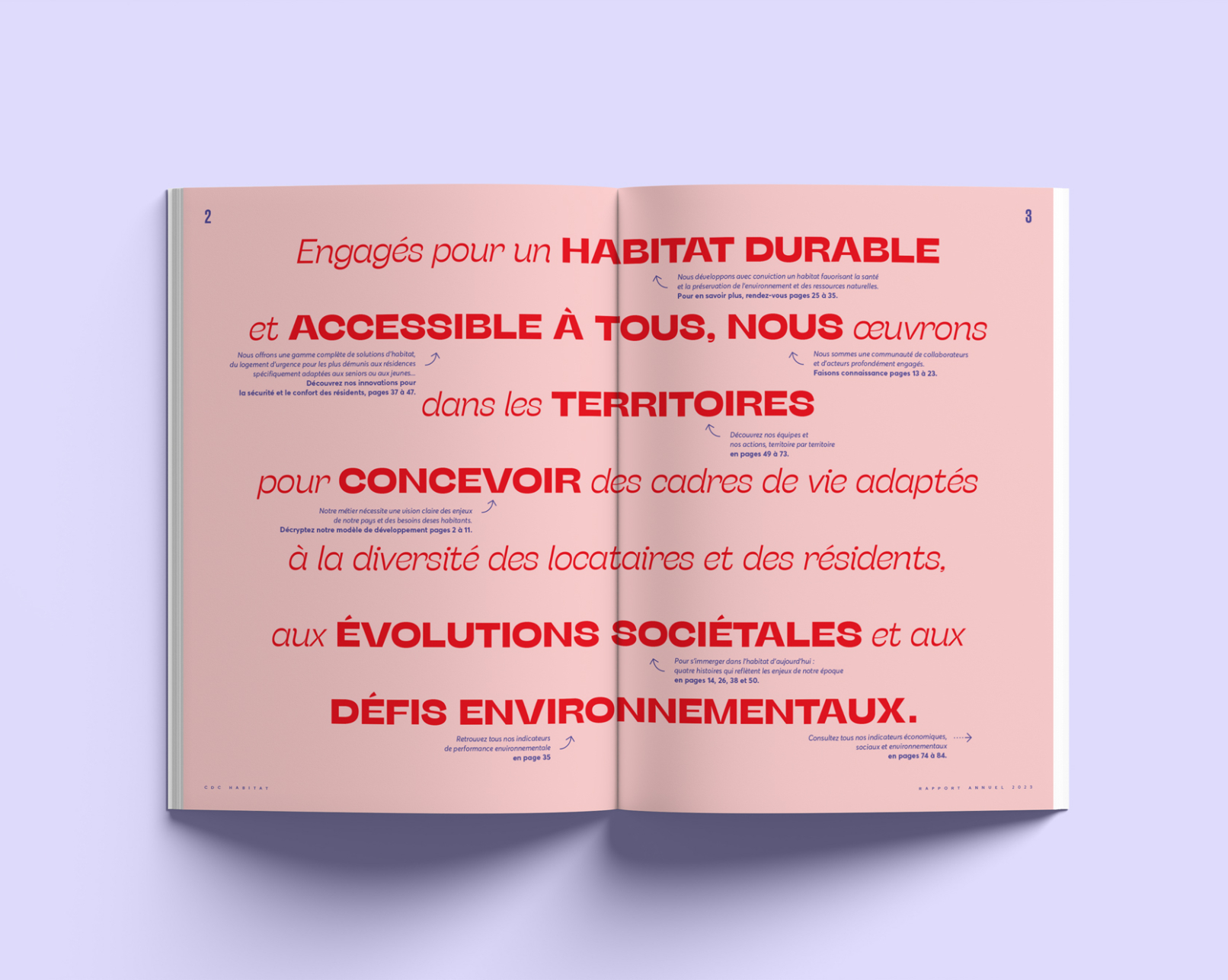 sommaire rapport annuel design graphique direction artistique mise en page édition corporate