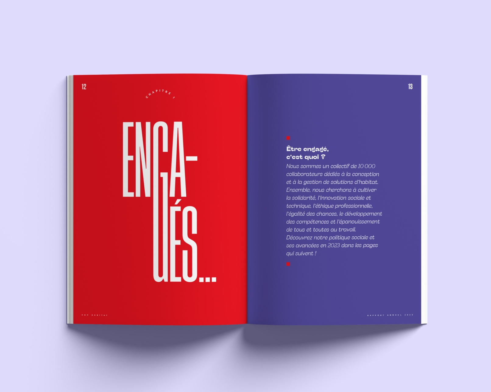 ouverture rapport annuel design graphique direction artistique mise en page édition corporate