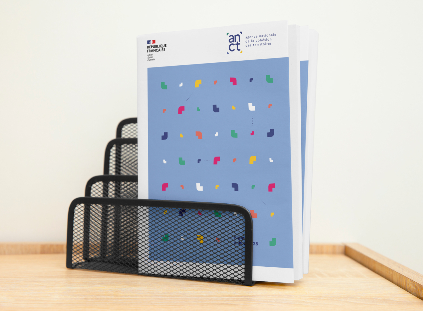 Couverture rapport annuel ANCT design graphique direction artistique
