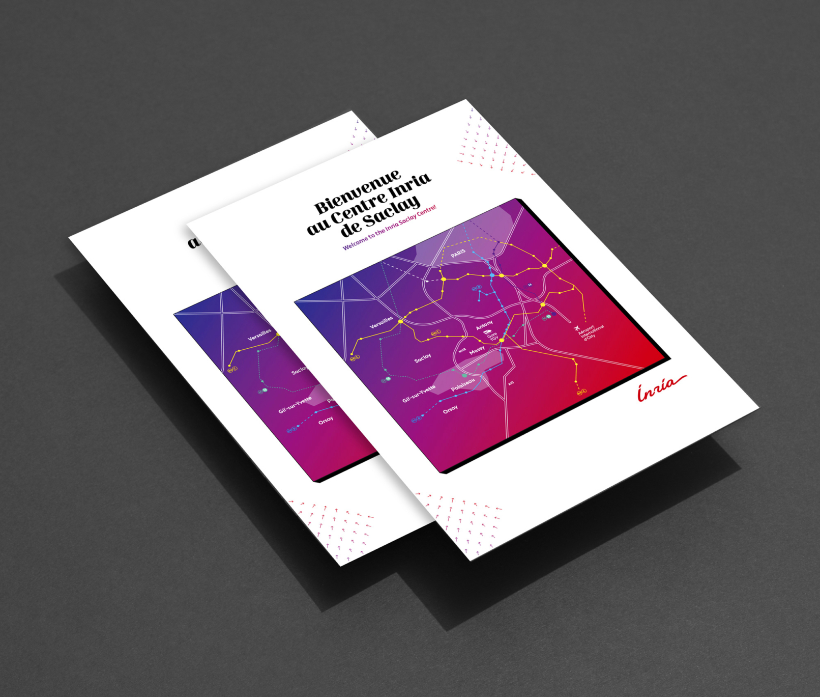 livret accueil Inria Paris Saclay carte cartographie design graphique couverture